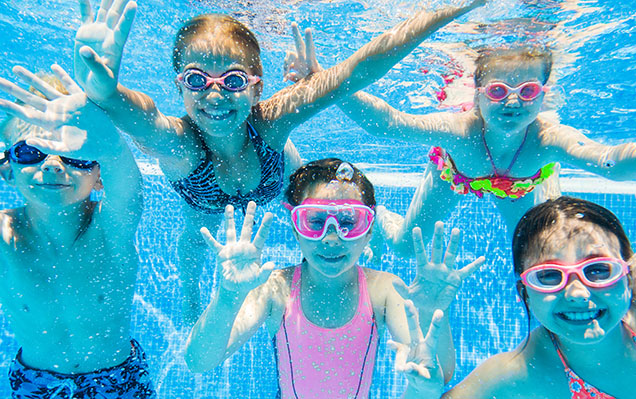 Kids in the pool